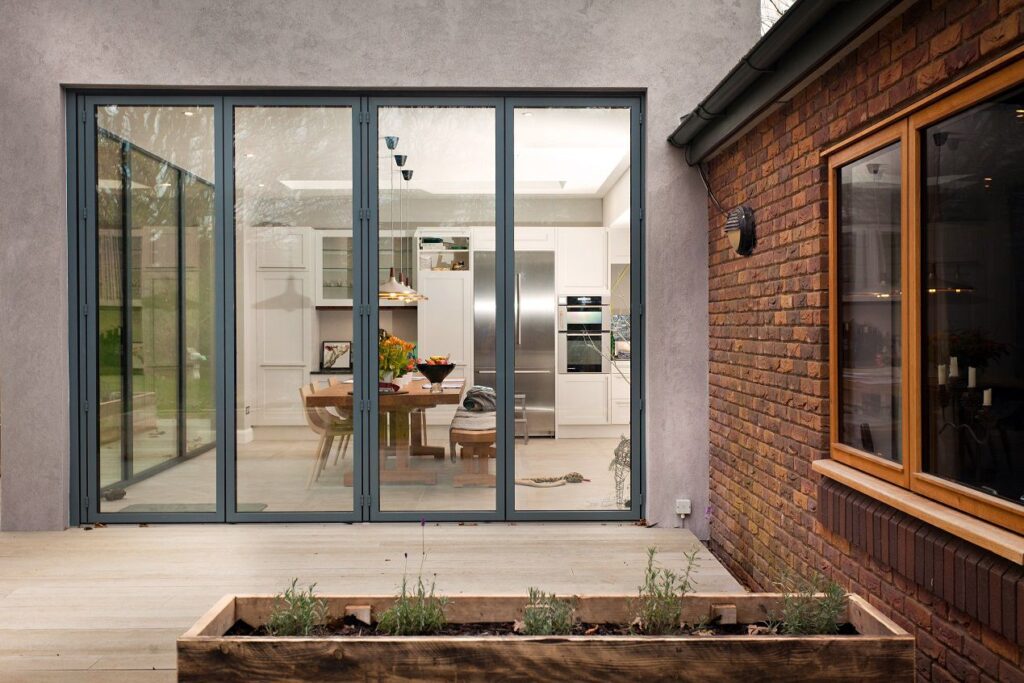 Modern automatic doors in a Derby commercial building.
